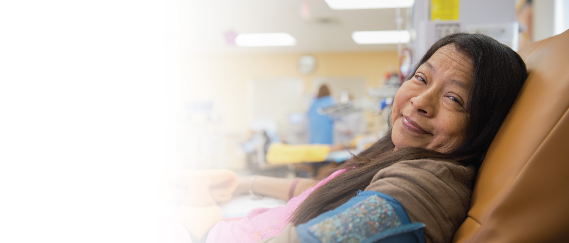 Patient smiling at the camera